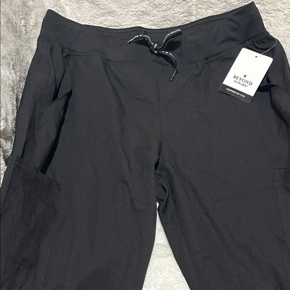 Beyond Scrubs Black Track Pants